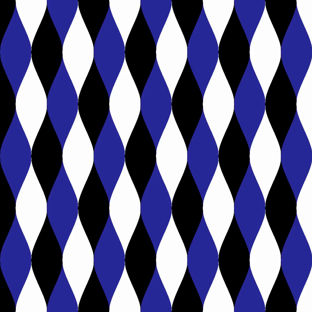 tiling blue white black